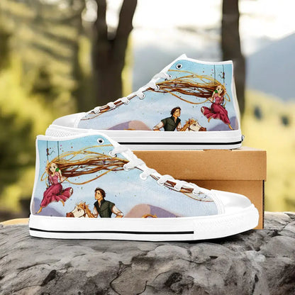 Tangled Princess Rapunzel Custom High Top Sneakers Shoes