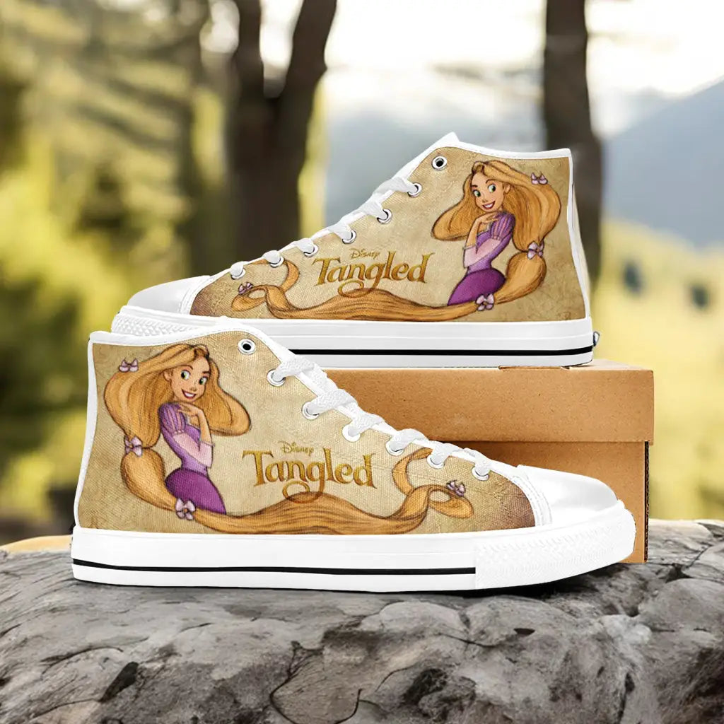 Tangled Princess Rapunzel Custom High Top Sneakers Shoes