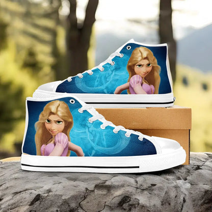 Tangled Princess Rapunzel Custom High Top Sneakers Shoes