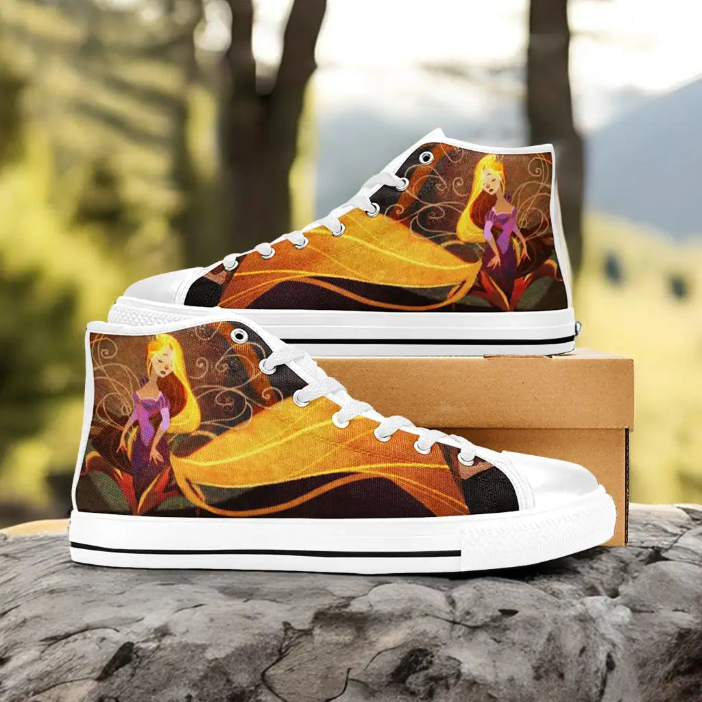 Tangled Princess Rapunzel Custom High Top Sneakers Shoes