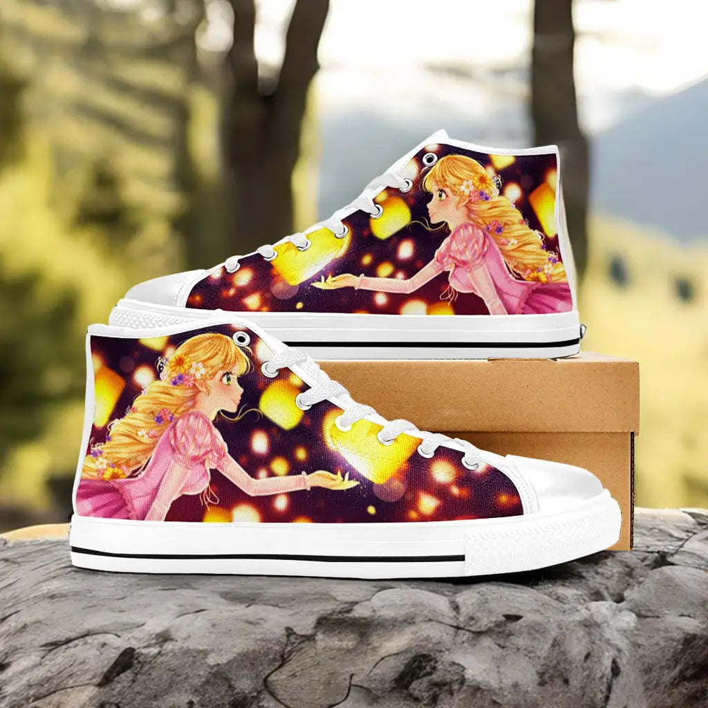 Tangled Princess Rapunzel Custom High Top Sneakers Shoes