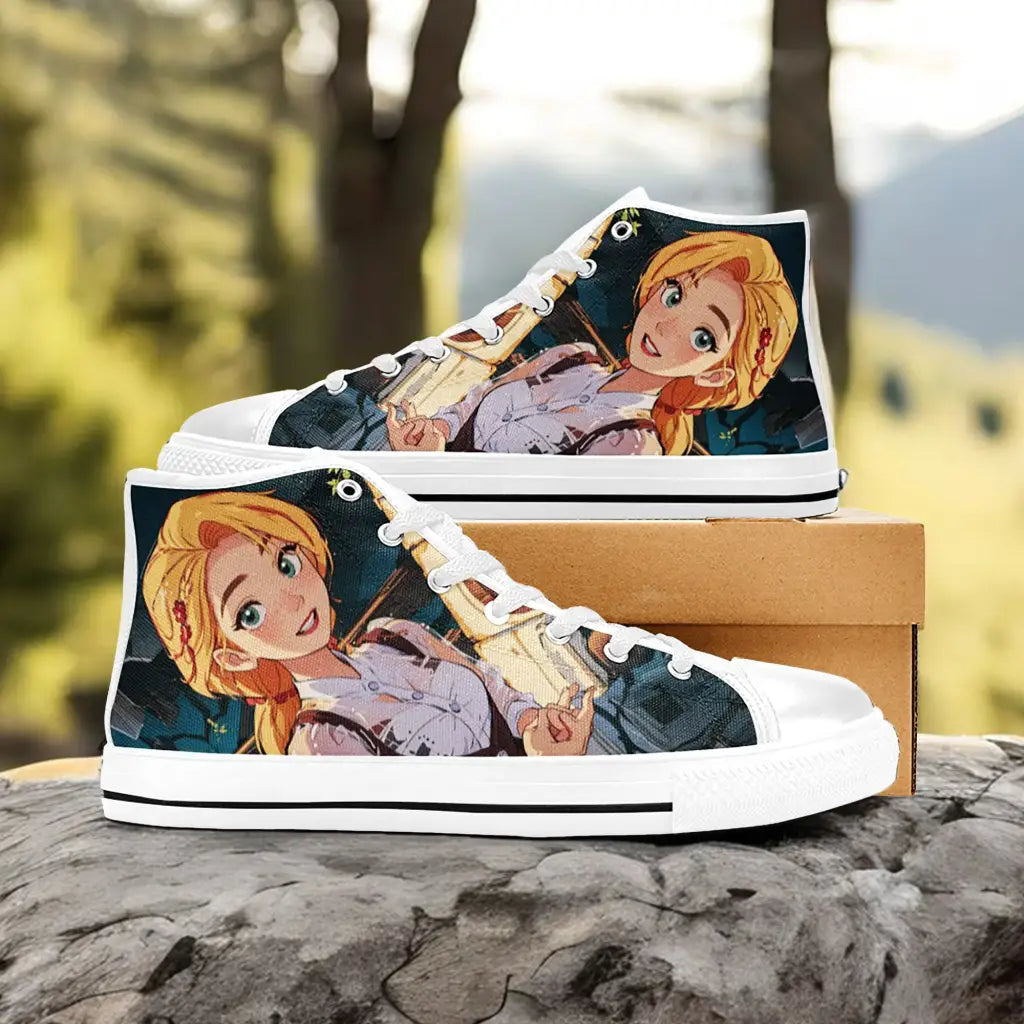 Tangled Princess Rapunzel Custom High Top Sneakers Shoes