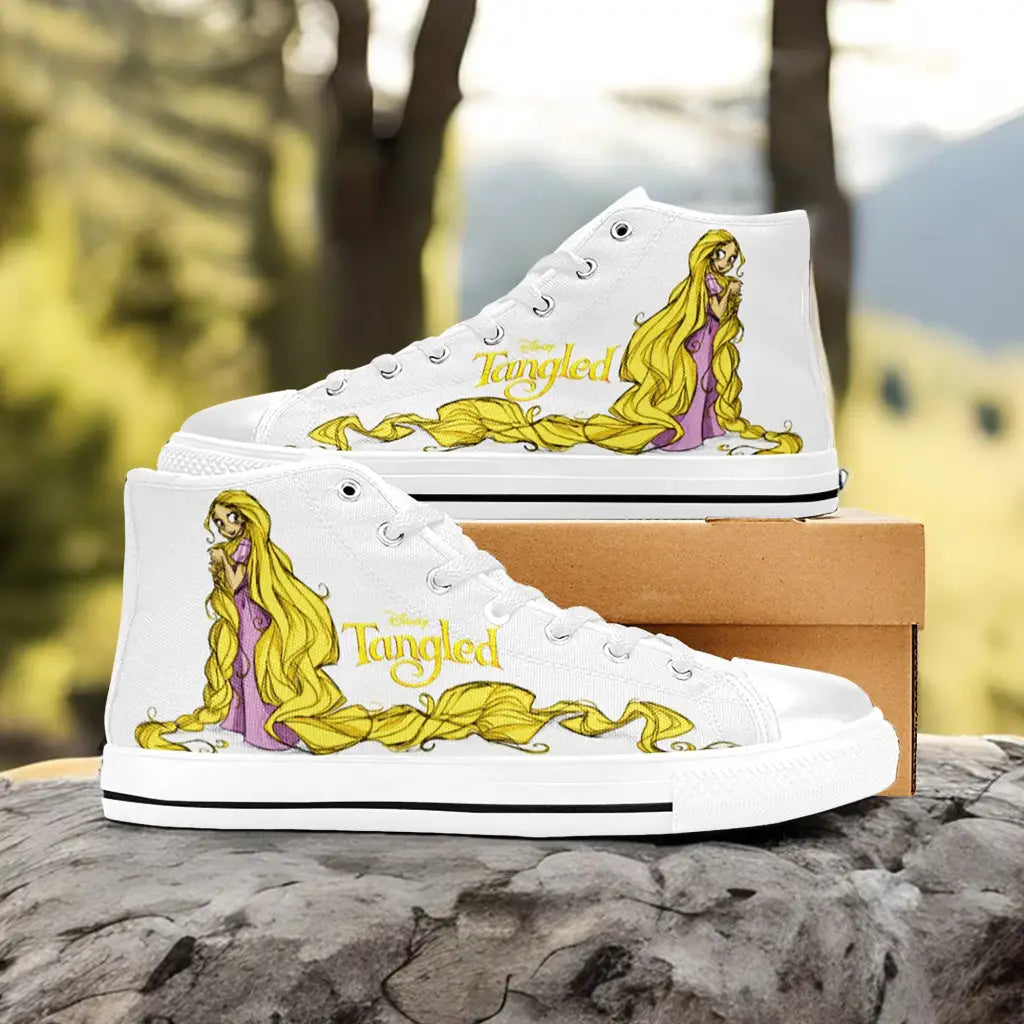 Tangled Princess Rapunzel Custom High Top Sneakers Shoes