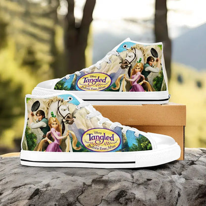 Tangled Princess Rapunzel Custom High Top Sneakers Shoes