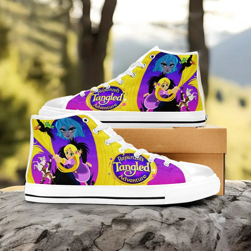 Tangled Princess Rapunzel Custom High Top Sneakers Shoes