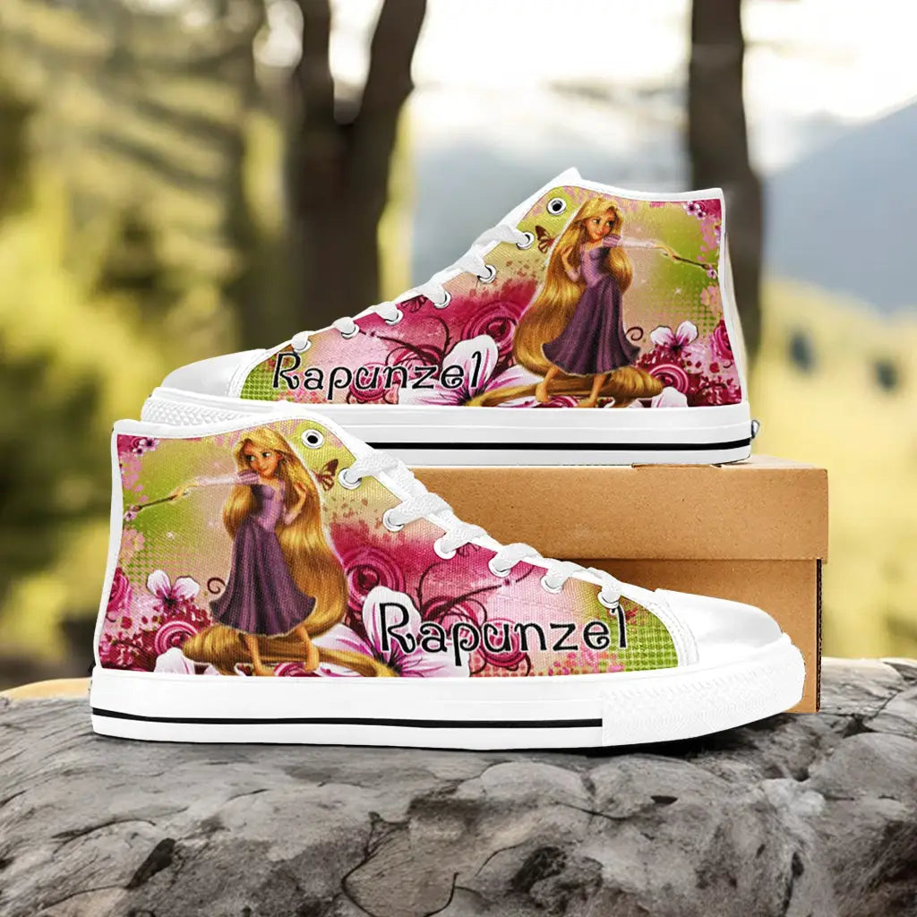 Tangled Princess Rapunzel Custom High Top Sneakers Shoes