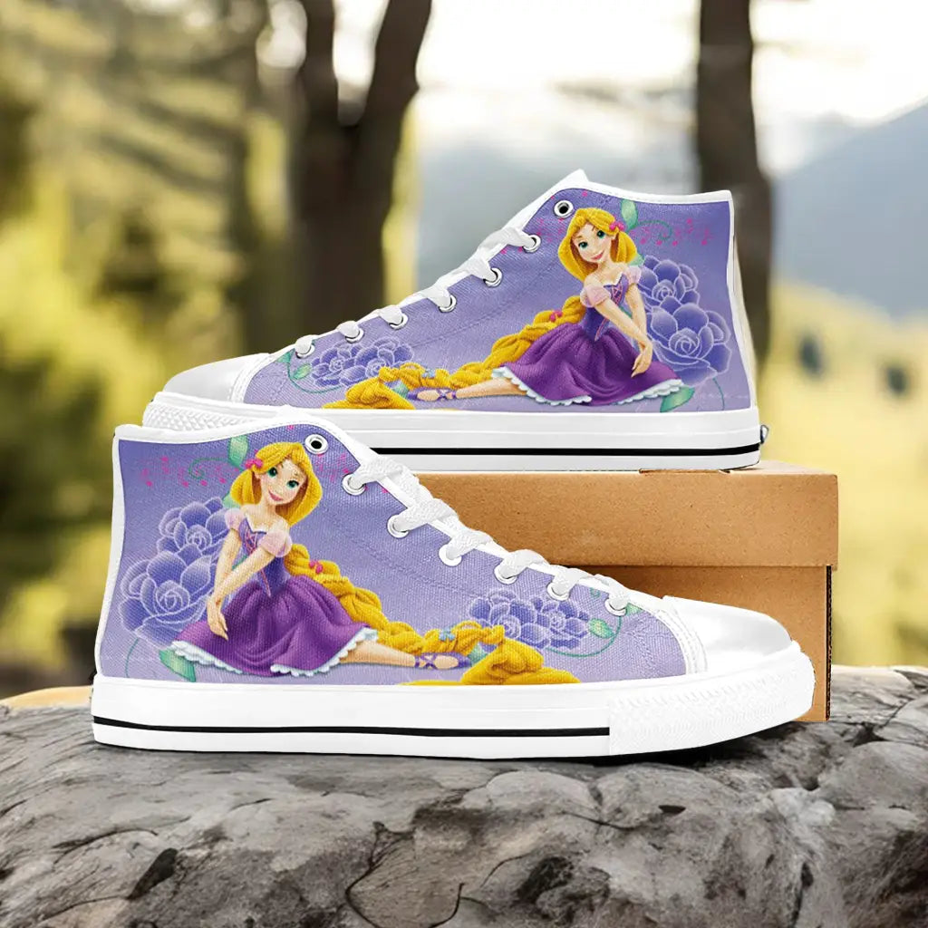 Tangled Princess Rapunzel Custom High Top Sneakers Shoes