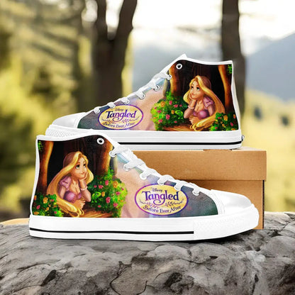 Tangled Princess Rapunzel Custom High Top Sneakers Shoes