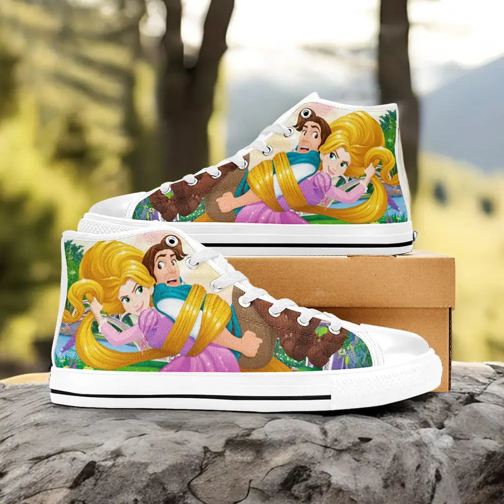 Tangled Princess Rapunzel Custom High Top Sneakers Shoes