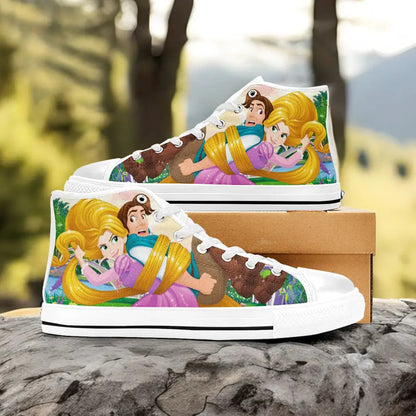 Tangled Princess Rapunzel Custom High Top Sneakers Shoes