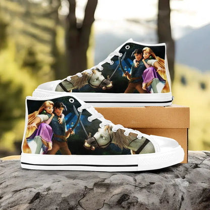 Tangled Princess Rapunzel Custom High Top Sneakers Shoes