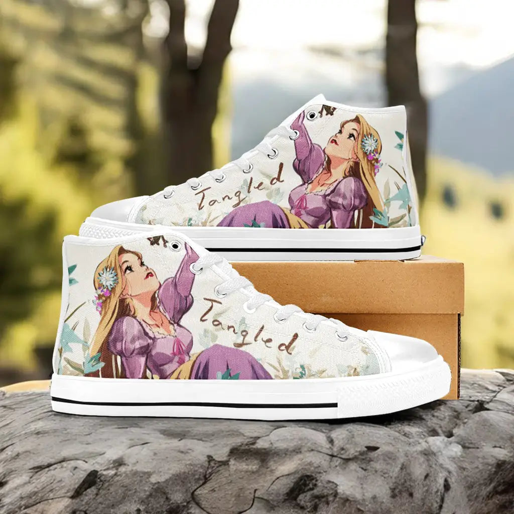 Tangled Princess Rapunzel Custom High Top Sneakers Shoes