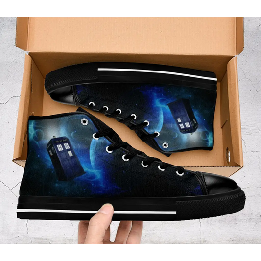 Tardis Doctor Who Shoes High Top Sneakers