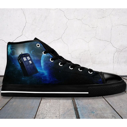 Tardis Doctor Who Shoes High Top Sneakers