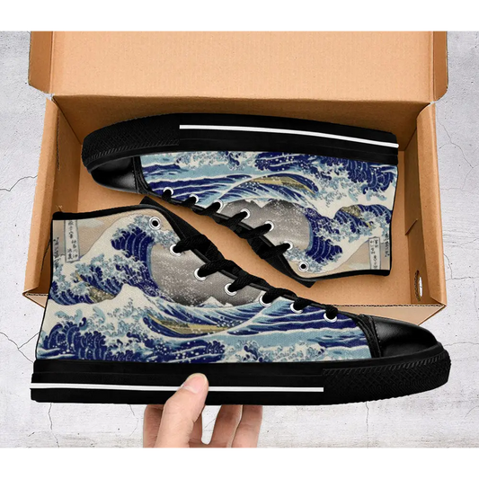 The Great Wave off Kanagawa Shoes High Top Sneakers