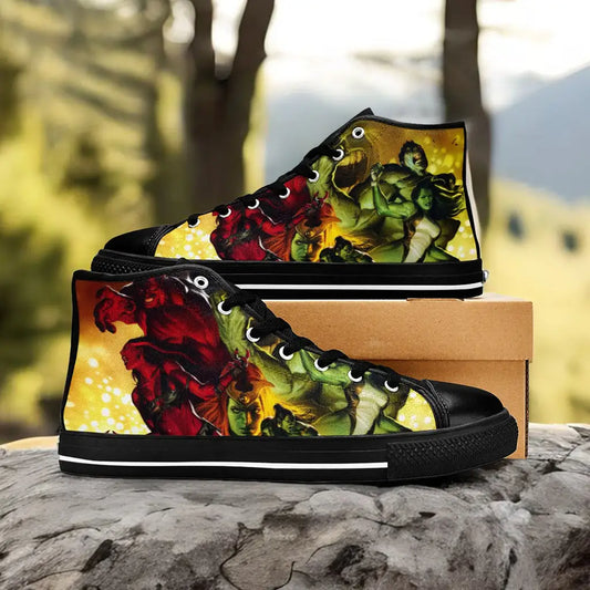 The Incredible Hulk Comic Custom High Top Sneakers Shoes