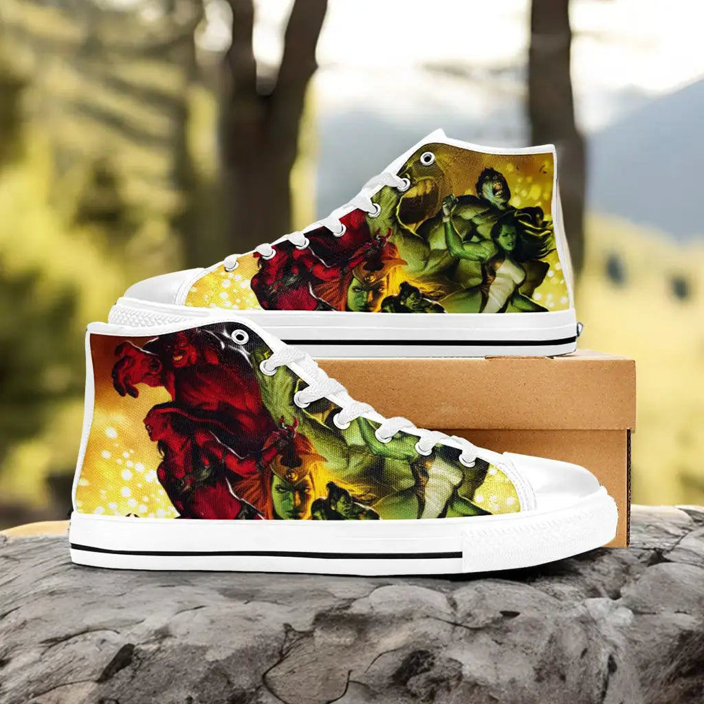 The Incredible Hulk Comic Custom High Top Sneakers Shoes