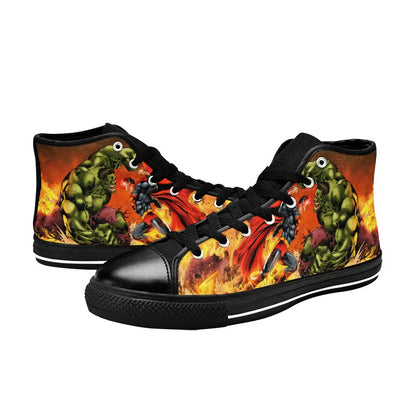 The Incredible Hulk vs Superman Custom High Top Sneakers Shoes