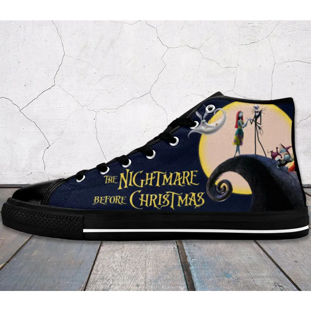 The Nightmare Before Christmas Jack Skellington Sally Custom High Top Sneakers Shoes