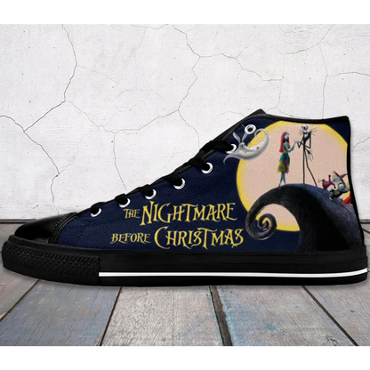 The Nightmare Before Christmas Jack Skellington Sally Custom High Top Sneakers Shoes