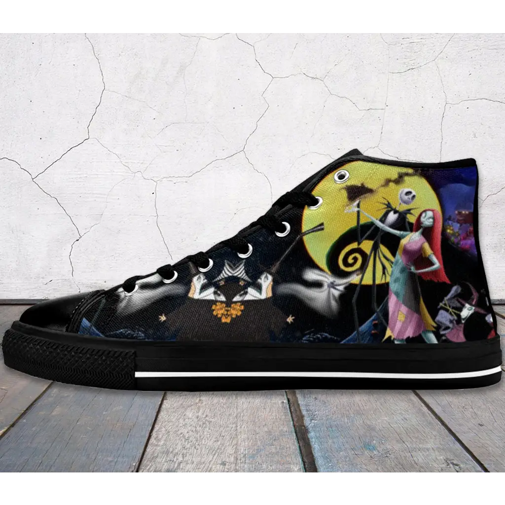 The Nightmare Before Christmas Jack Skellington Sally Custom High Top Sneakers Shoes