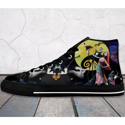 The Nightmare Before Christmas Jack Skellington Sally Custom High Top Sneakers Shoes