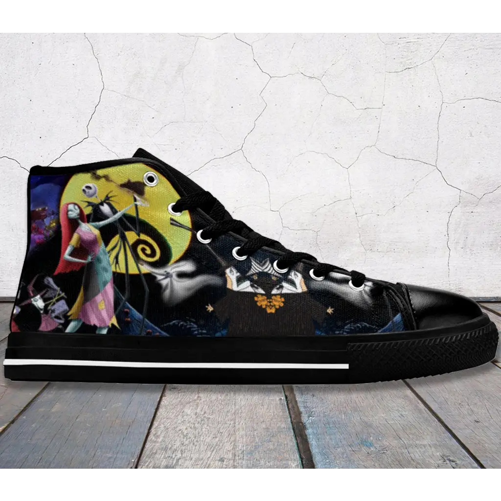 The Nightmare Before Christmas Jack Skellington Sally Custom High Top Sneakers Shoes