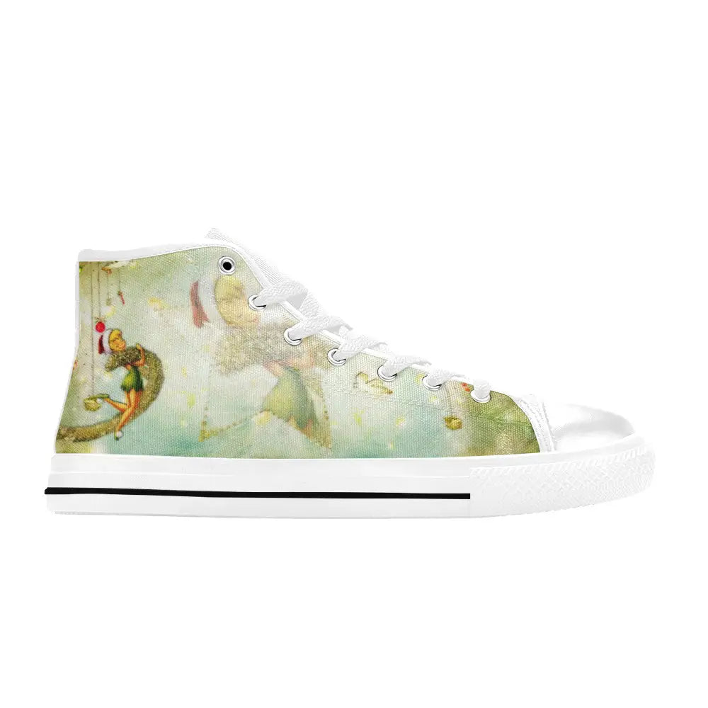 Tinkerbell Christmas Tinker Bell Custom High Top Sneakers Shoes