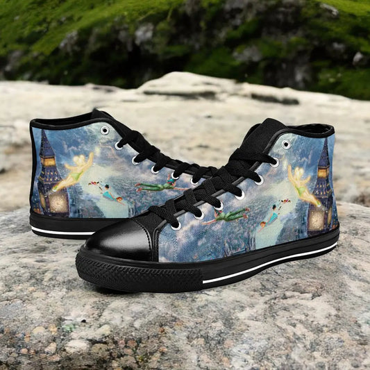 Tinkerbell Tinker Bell And Peter Pan Custom High Top Sneakers Shoes