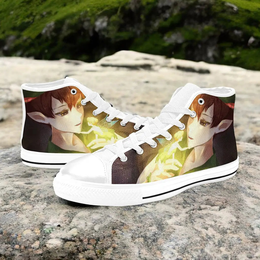 Tinkerbell Tinker Bell And Peter Pan Custom High Top Sneakers Shoes