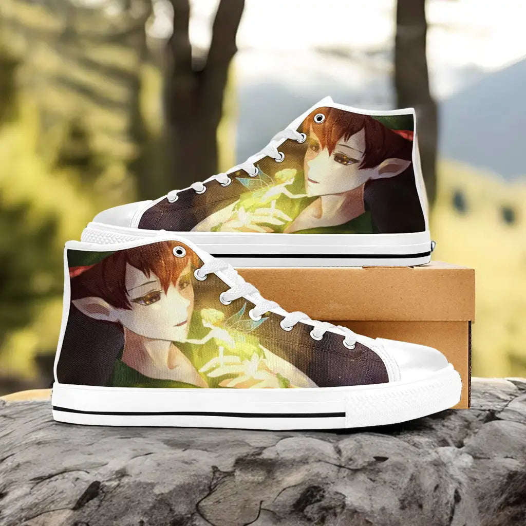 Tinkerbell Tinker Bell And Peter Pan Custom High Top Sneakers Shoes