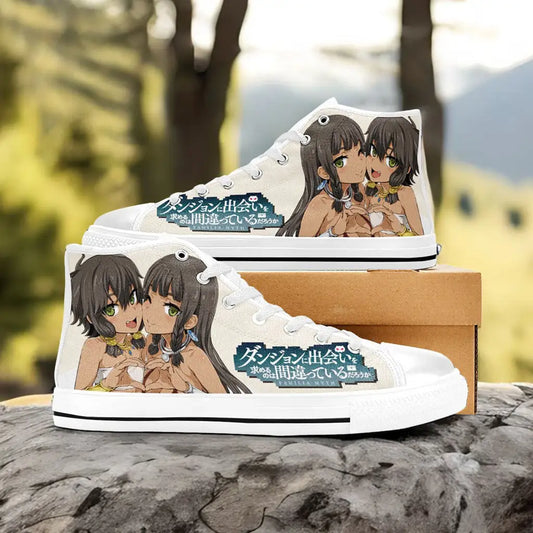 Tiona Tione Hiryute DanMachi Custom High Top Sneakers Shoes