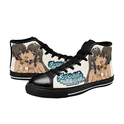 Tiona Tione Hiryute DanMachi Custom High Top Sneakers Shoes