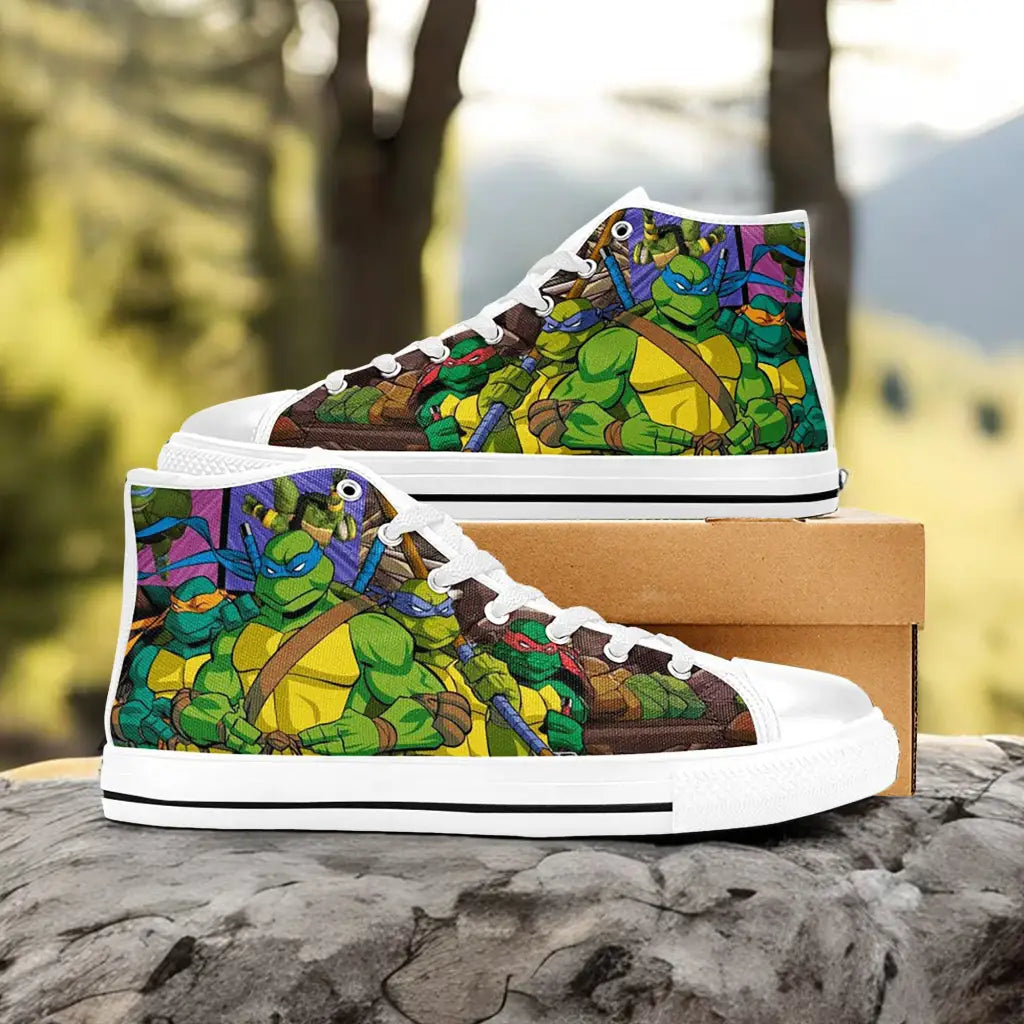 TMNT Teenage Mutant Ninja Turtles Custom High Top Sneakers Shoes