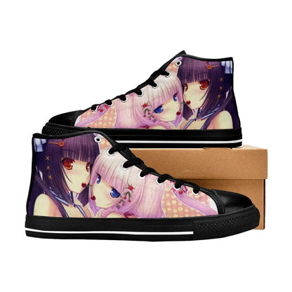 Vanilla Nekopara Sayori Anime Girls Nekomimi Shoes High Top Sneakers