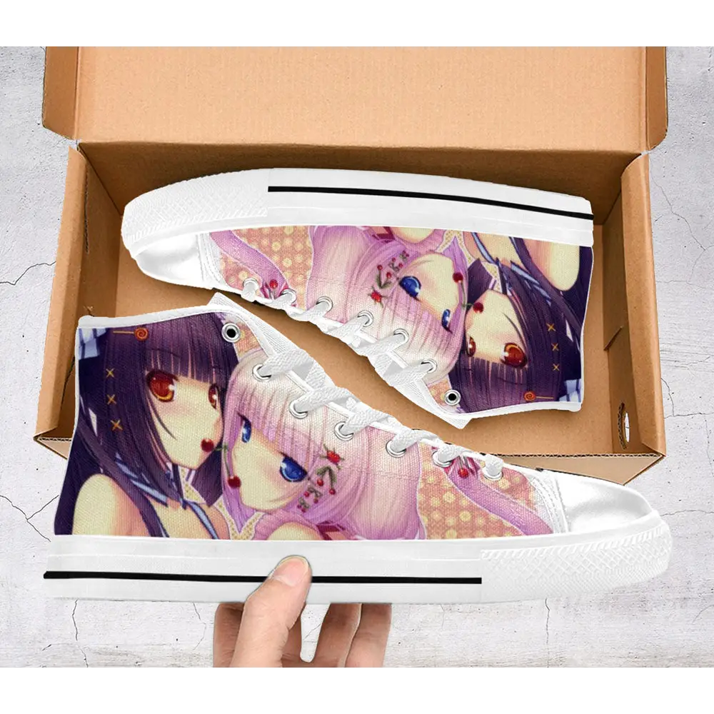 Vanilla Nekopara Sayori Anime Girls Nekomimi Shoes High Top Sneakers