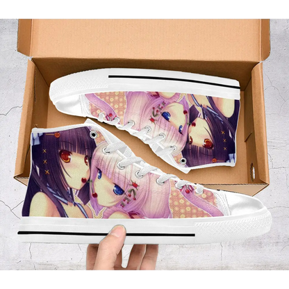 Vanilla Nekopara Sayori Anime Girls Nekomimi Shoes High Top Sneakers