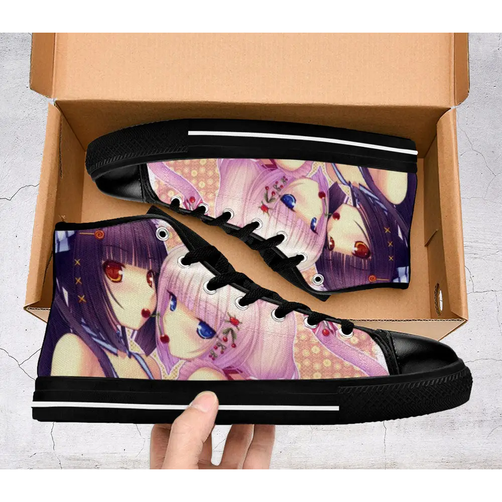 Vanilla Nekopara Sayori Anime Girls Nekomimi Shoes High Top Sneakers