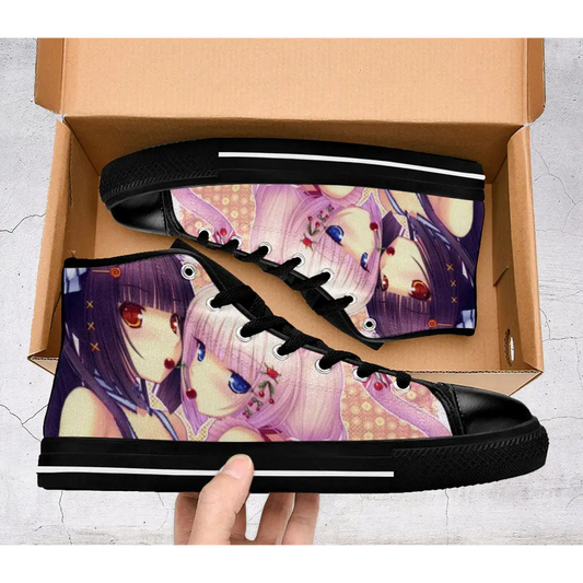 Vanilla Nekopara Sayori Anime Girls Nekomimi Shoes High Top Sneakers