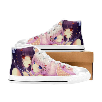 Vanilla Nekopara Sayori Anime Girls Nekomimi Shoes High Top Sneakers