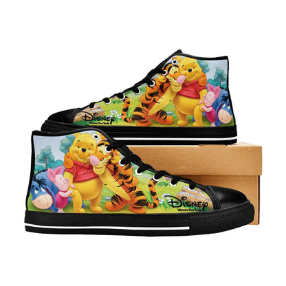 Winnie the pooh eeyore piglet tigger Custom High Top Sneakers Shoes