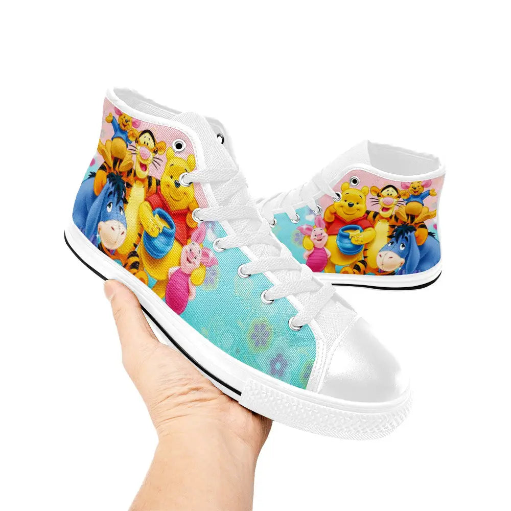 Winnie the pooh eeyore piglet tigger Custom High Top Sneakers Shoes