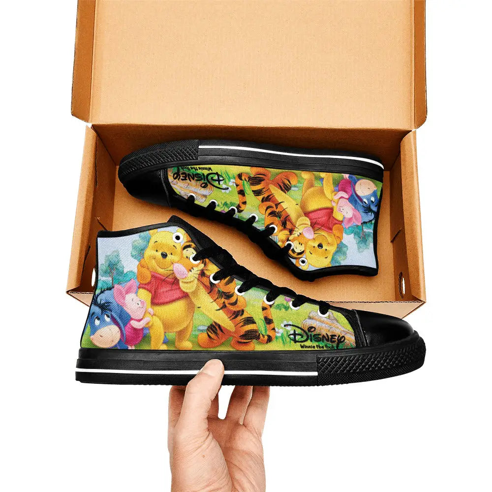 Winnie the pooh eeyore piglet tigger Custom High Top Sneakers Shoes