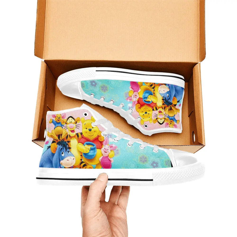 Winnie the pooh eeyore piglet tigger Custom High Top Sneakers Shoes