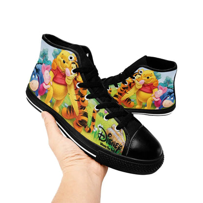 Winnie the pooh eeyore piglet tigger Custom High Top Sneakers Shoes