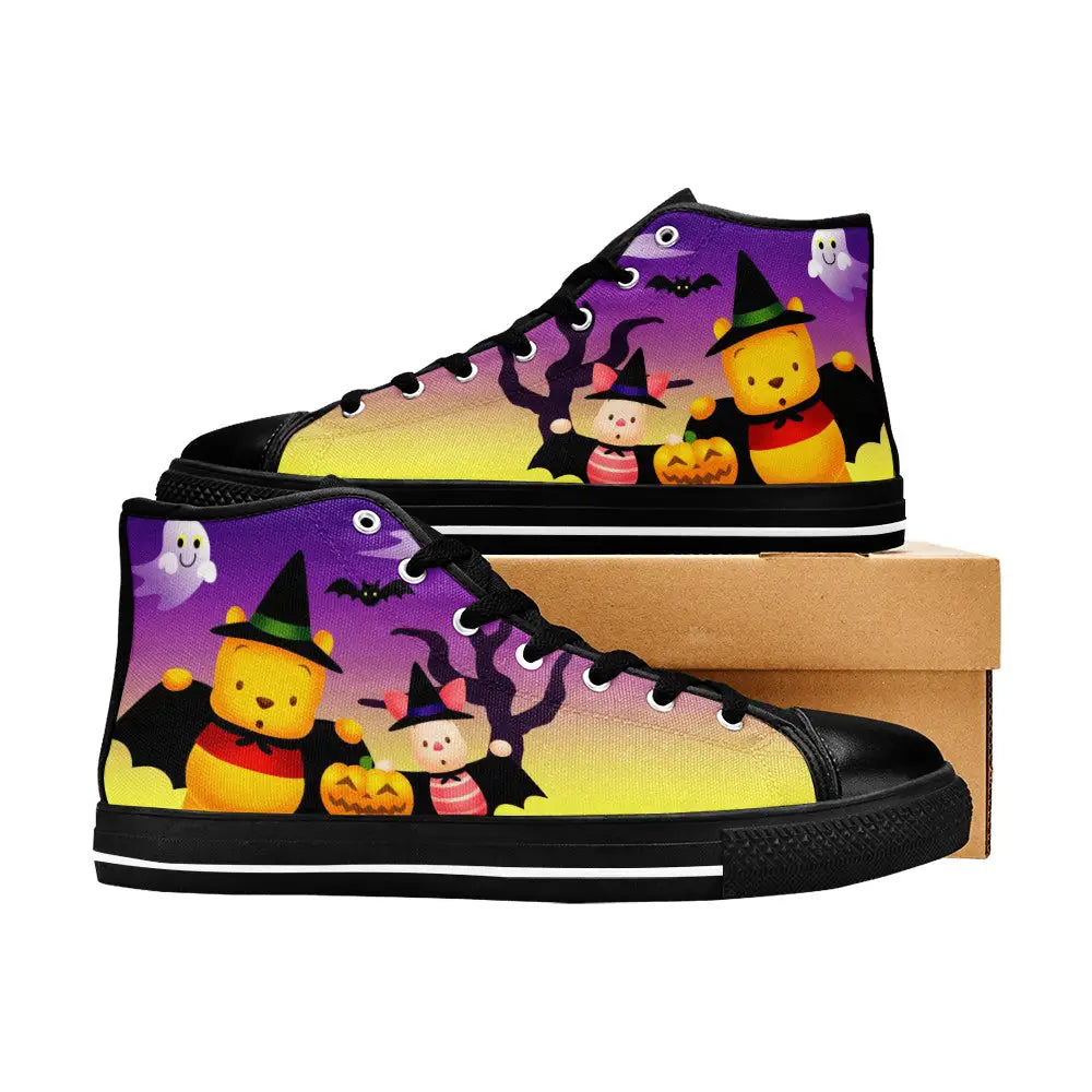 Winnie the pooh Halloween Custom High Top Sneakers Shoes