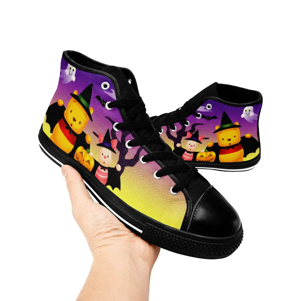 Winnie the pooh Halloween Custom High Top Sneakers Shoes