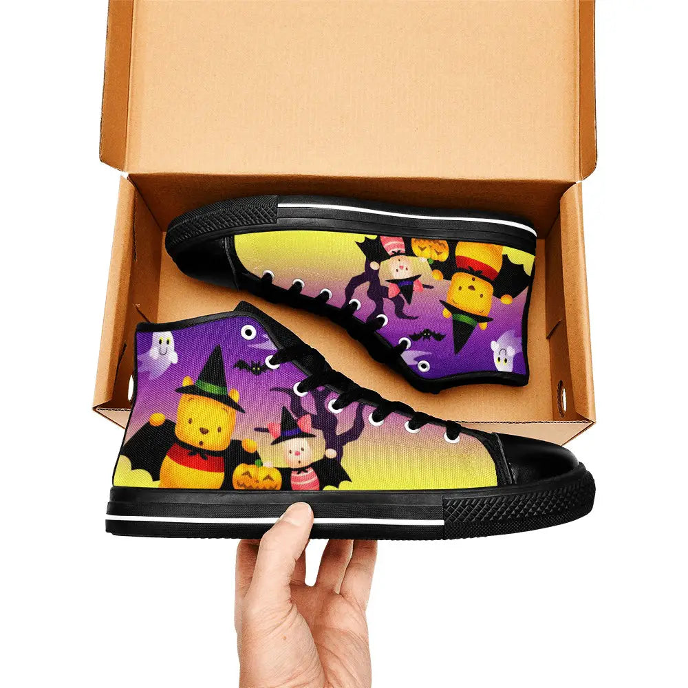 Winnie the pooh Halloween Custom High Top Sneakers Shoes