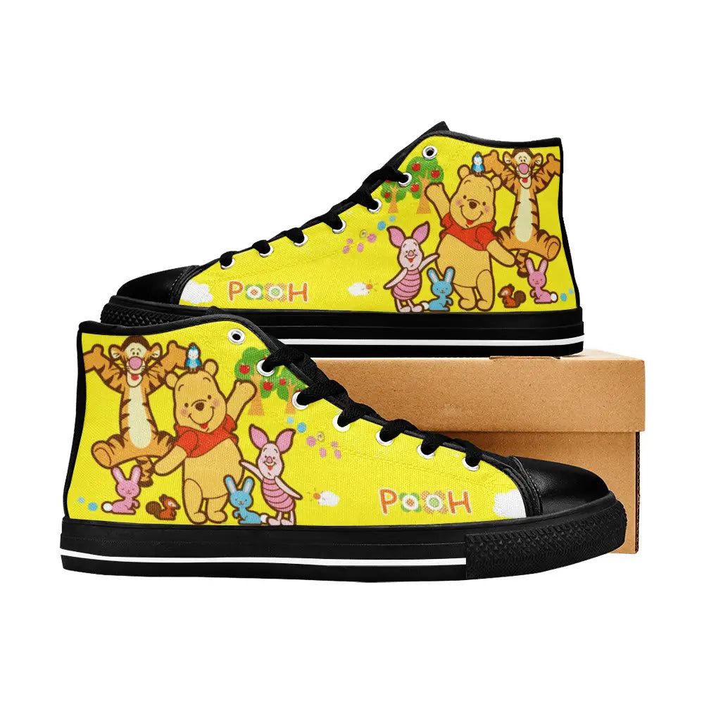 Winnie the pooh Piglet Tiger Custom High Top Sneakers Shoes