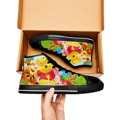 Winnie the pooh piglet tigger Custom High Top Sneakers Shoes